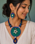 Handcrafted Coastal-Inspired Statement Necklace & Earring Set