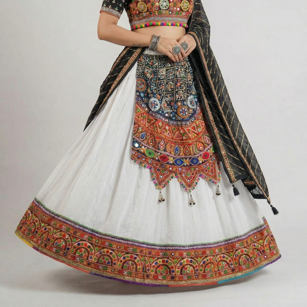 Ivory Noir Chaniya Choli