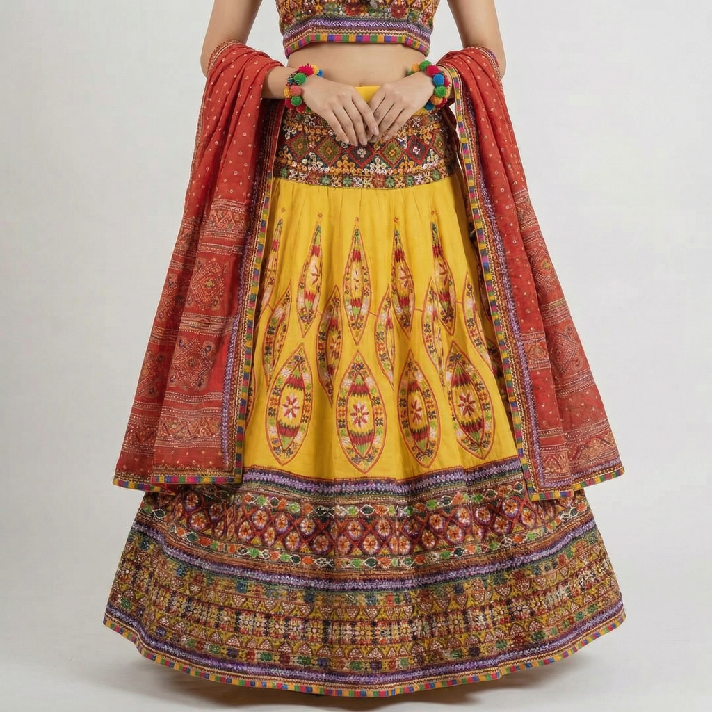 Saffron Petal Chaniya Choli
