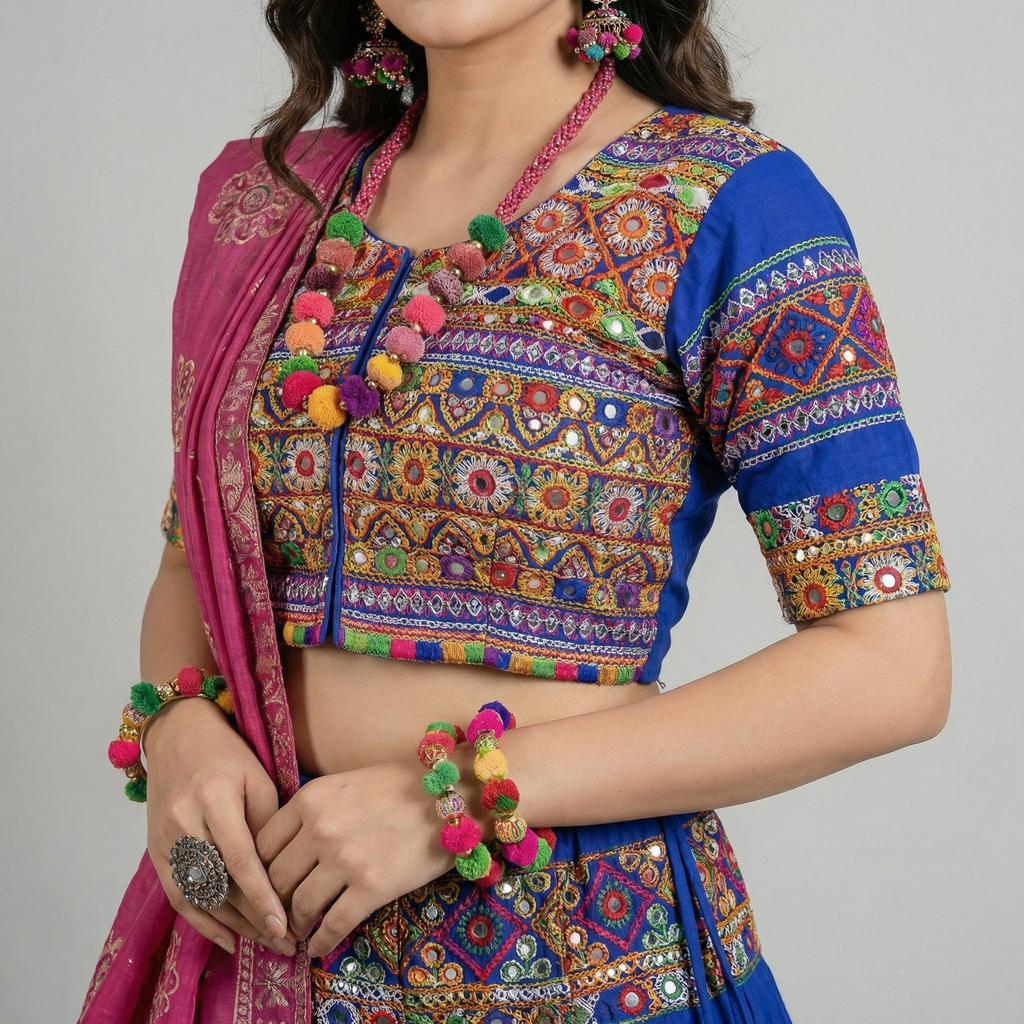 Royal Blue Garba Chaniya Choli