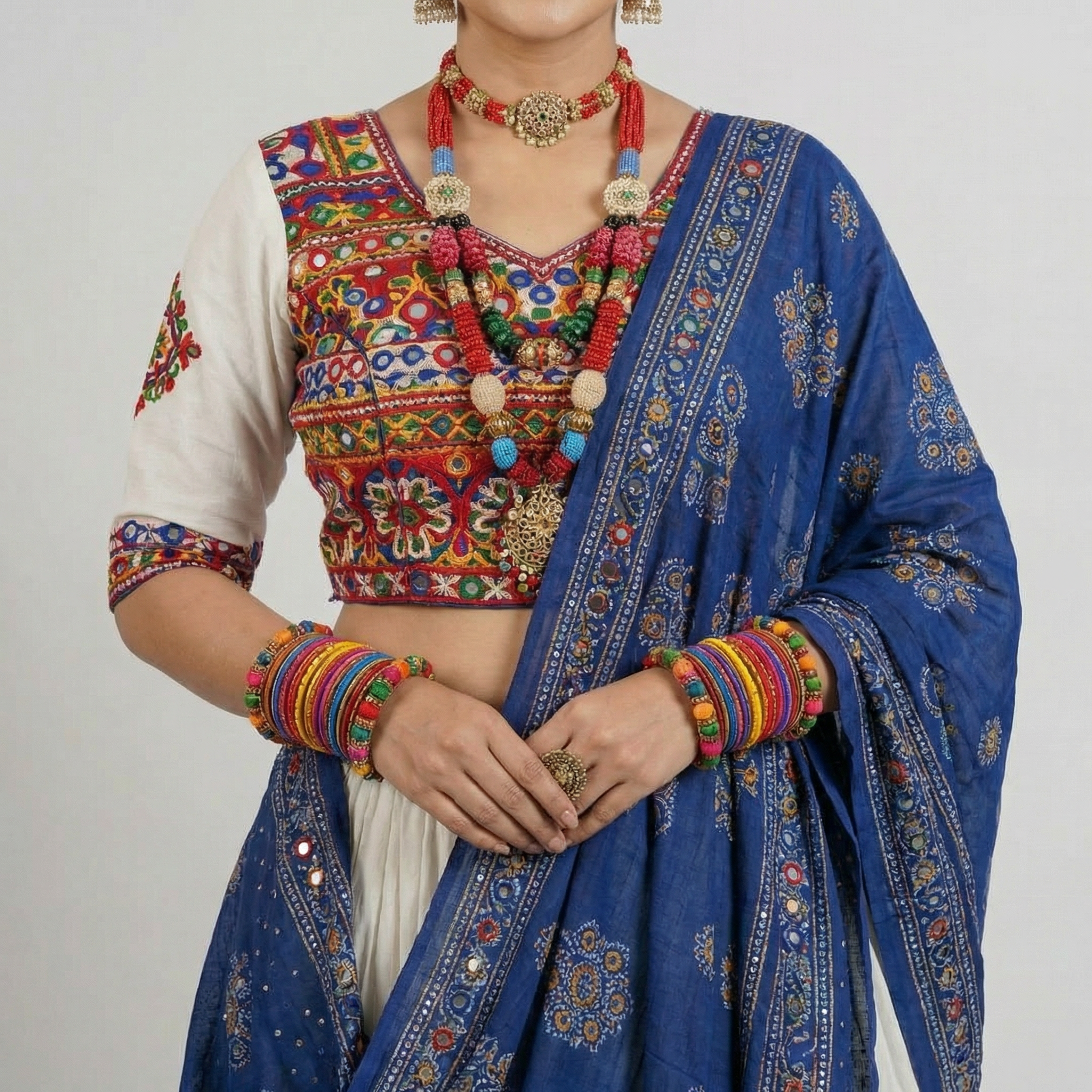 Pearl & Indigo Chaniya Choli