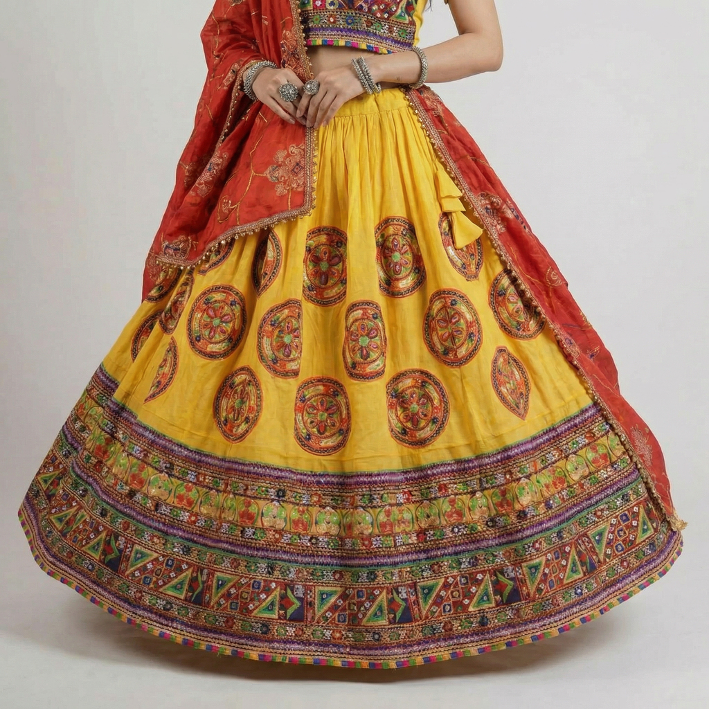Golden Whirl Chaniya Choli