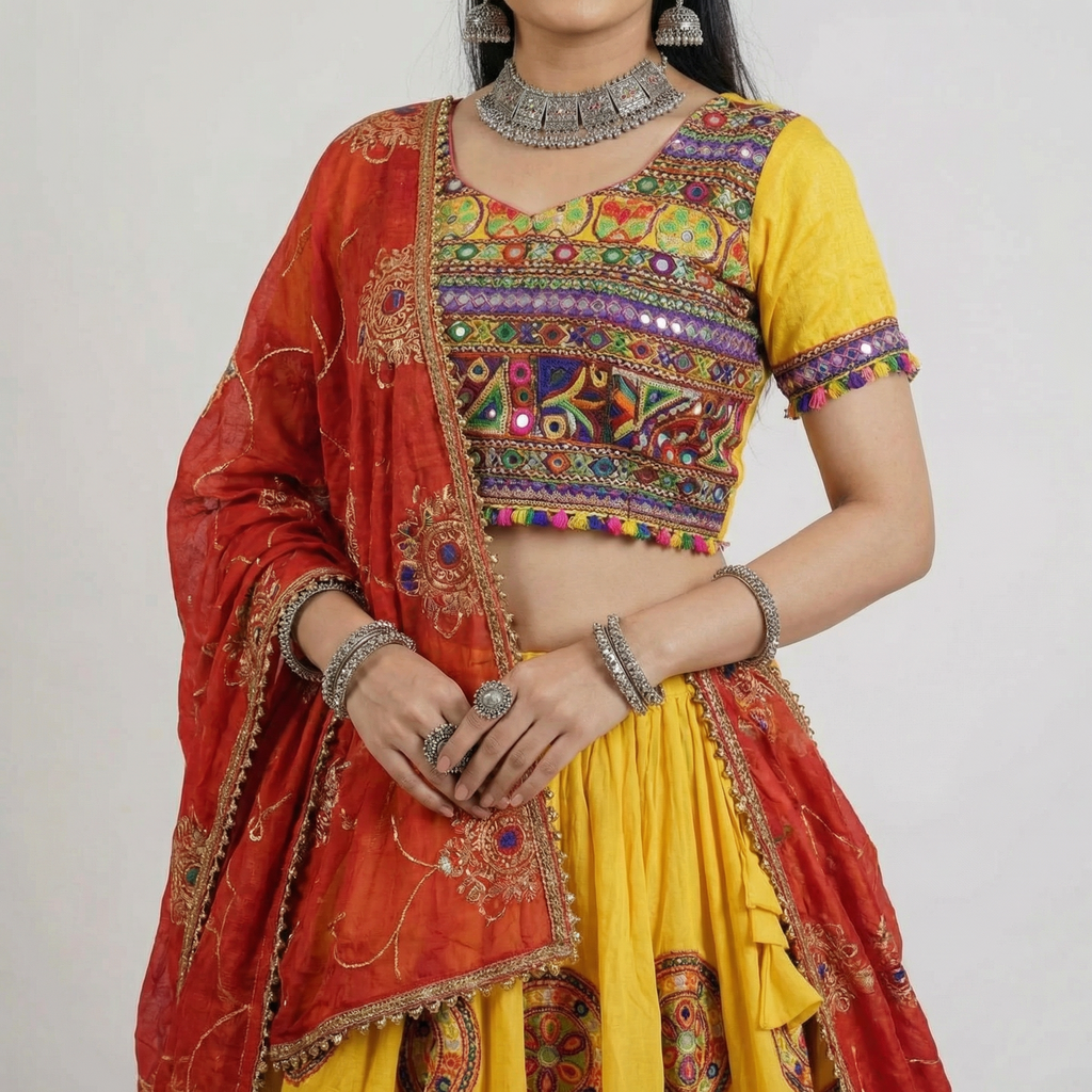 Golden Whirl Chaniya Choli