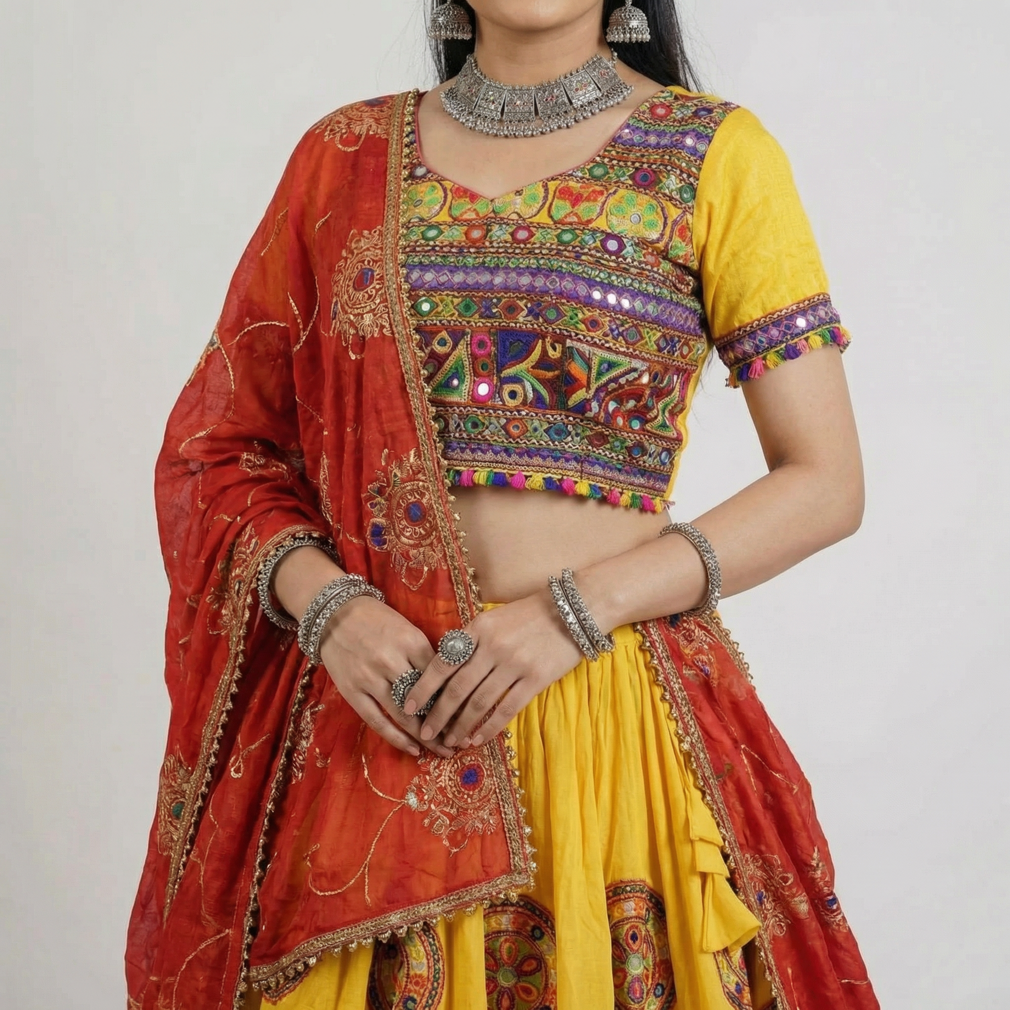 Golden Whirl Chaniya Choli