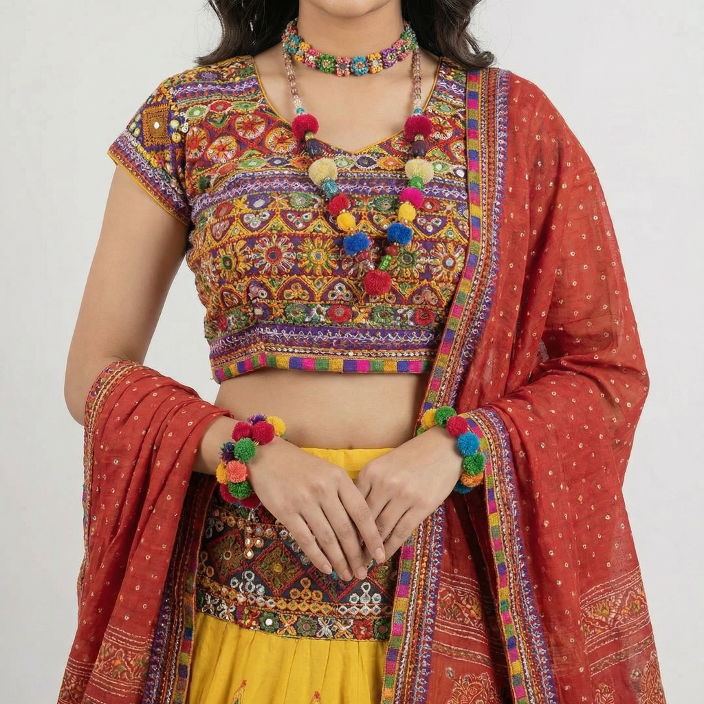 Saffron Petal Chaniya Choli
