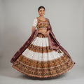 Ivory & Maroon Heritage Chaniya Choli Set