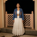 Indigo Heritage Jacket Chaniya Choli