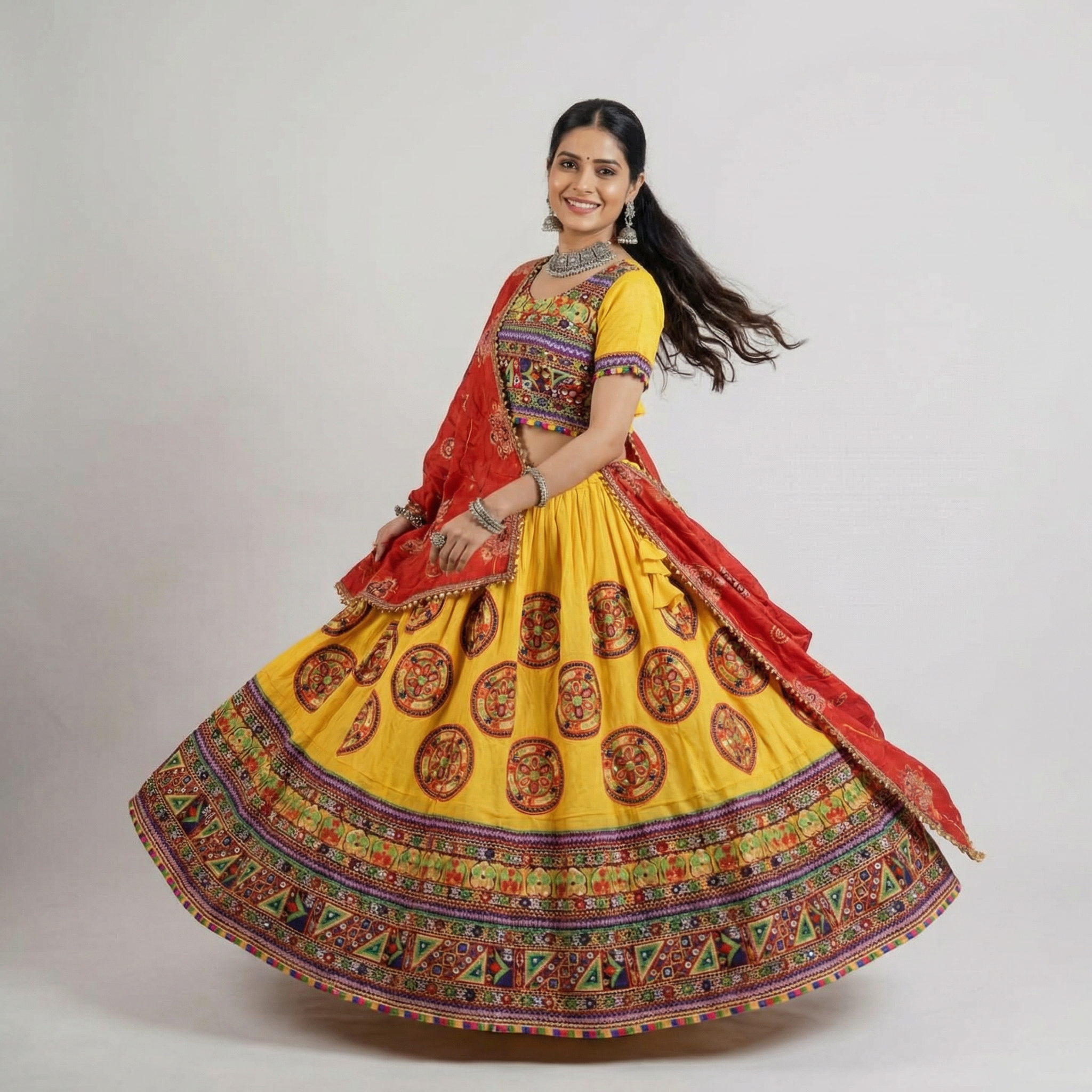 Golden Whirl Chaniya Choli